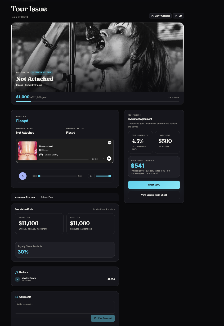 bushido funding page for Tour Issue by Flasyd